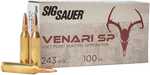 Sig Sauer Venari 243 Win 100 Gr Soft Point Ammo - 20 Rounds for Versatile Hunting